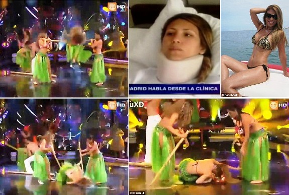 Penari Jatuh Terjerembab di Live TV Lantaran Bambu Patah